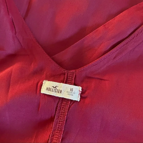 hollister red blouse tank flowy fit size XS - Picture 3 of 6